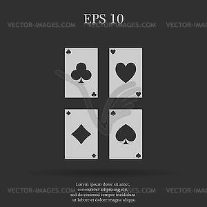 Playing cards icon - vector EPS clipart