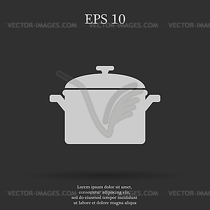 Saucepan icon.  - vector clip art