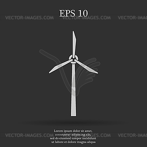 Wind turbine icon - vector image