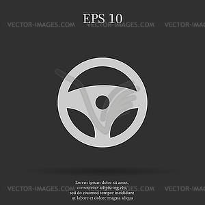 Icon steering wheel - vector clipart