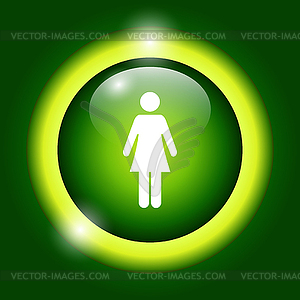 Woman - icon - vector clip art