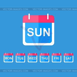 Flat calendar icon - vector clipart