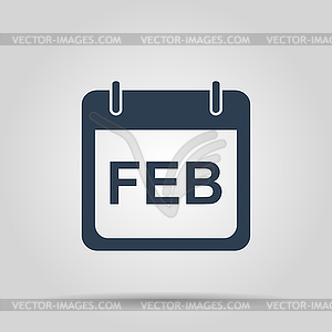 Simple Calendar. Modern design flat style icon - vector clipart / vector image