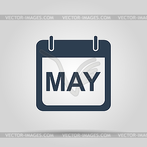 Simple Calendar. Modern design flat style icon - vector clipart