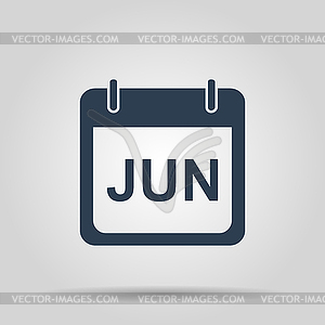 Simple Calendar. Modern design flat style icon - vector clip art