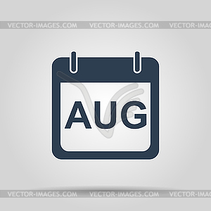 Simple Calendar. Modern design flat style icon - color vector clipart