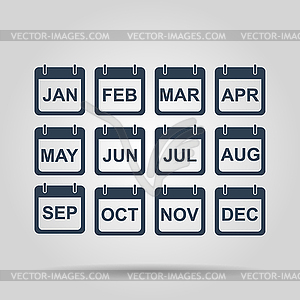 Simple Calendar. Modern design flat style icon - vector clipart
