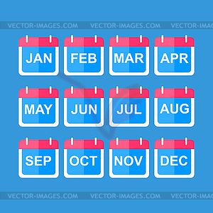 Simple Calendar. Modern design flat style icon - vector clip art