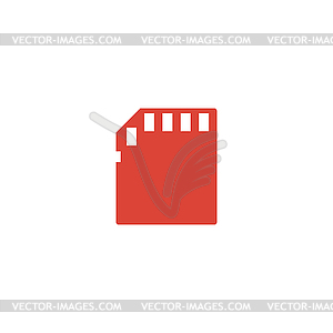 Micro sd card - vector clipart