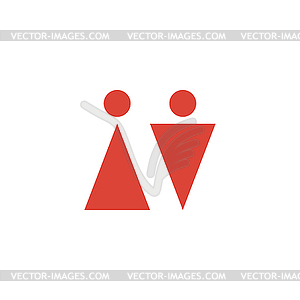 WC sign icon. Toilet symbol - stock vector clipart