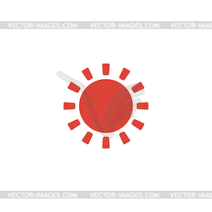 Sun Icon. Flat design style eps 10 - vector clip art