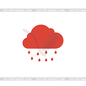 Cloud rain icon - vector clipart