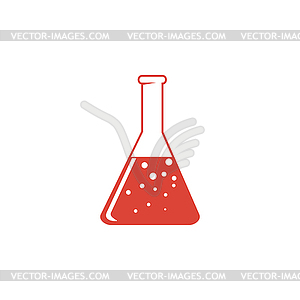 Laboratory glass icon, . Flat design style - vector EPS clipart