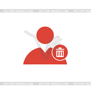 User icon trash - vector image