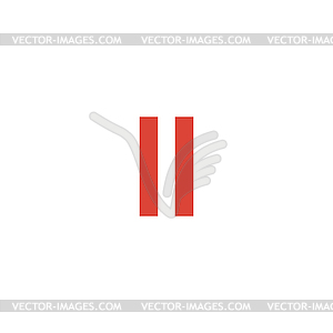 Pause flat web icon - vector image