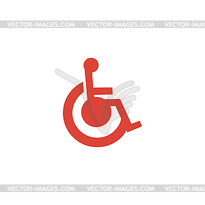 Cripple Flat Simple Icon - vector image