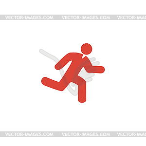 Man running icon - vector clip art