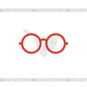 Glasses icon. Flat design style - vector clipart