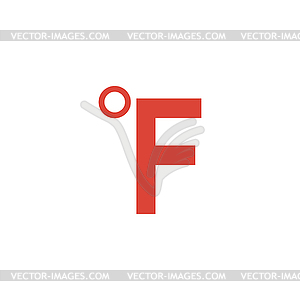 Fahrenheit icon - vector clip art