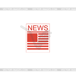 Flat icon of news - vector image