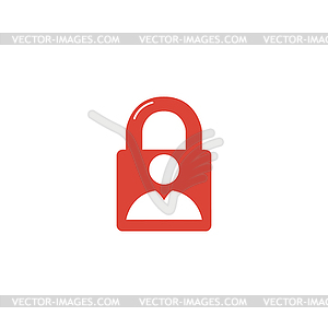 Lock icon. Flat design style - vector clip art