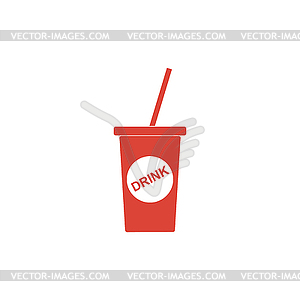 Soft drink icon - vector EPS clipart