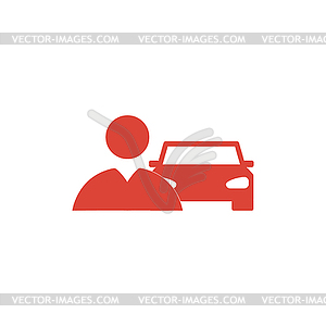 Car icon. Flat design style - vector image