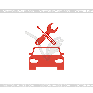 Car service icon - vector image