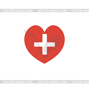 Heart Icon Flat design style - vector clipart