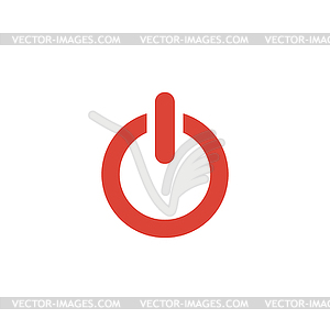 Flat icon of power - vector clip art