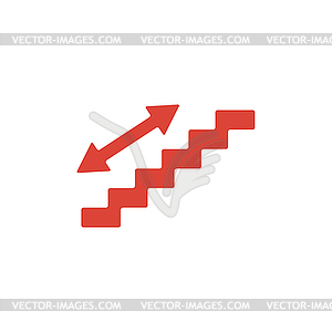 Символ лестница. Плоский дизайн стиль - векторный дизайн