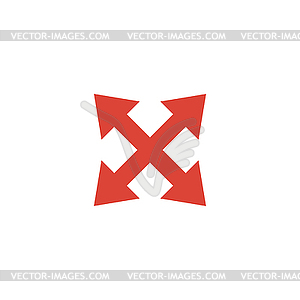 Fullscreen sign icon. Arrows symbol - vector clipart