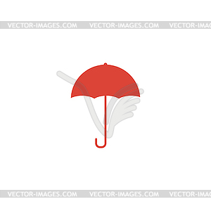 Umbrella sign icon. Rain protection symbol. Flat - vector clipart