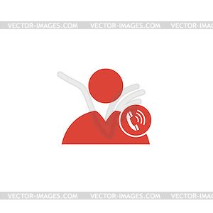 User icon of phone - vector image