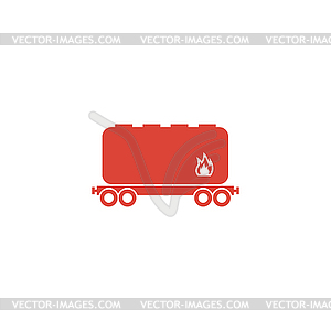 Railroad tank icon - vector image