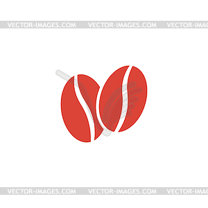 Coffee bean. Flat design style - royalty-free vector clipart