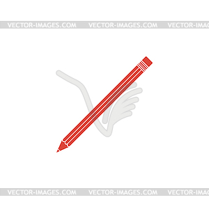 Pencil icon. Flat design style - vector clip art