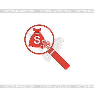 Finance analysis icon - vector clipart