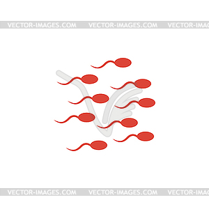 Sperm icon. Flat design style - vector clip art