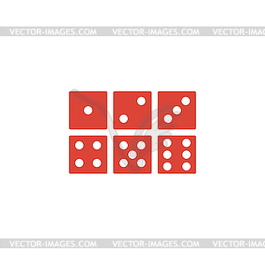 Dice icon. Flat design style - vector clipart