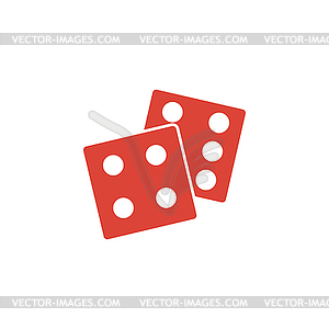 Dice icon. Flat design style - royalty-free vector image