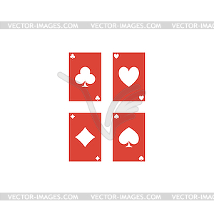 Playing cards icon - vector image