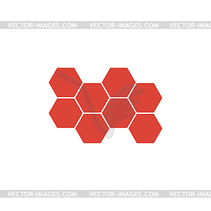 Honeycomb sign icon. Honey cells symbol - vector clipart