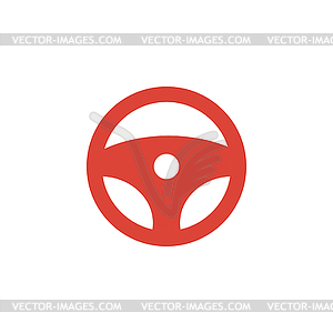 Icon steering wheel - stock vector clipart