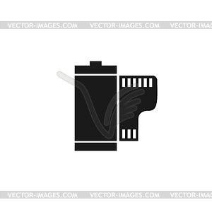 Flat Camera Film Roll - vector clip art