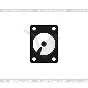 Hard disk icon - royalty-free vector image