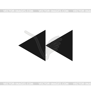 Glossy multimedia icon forward - vector image