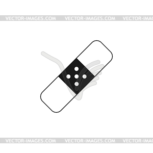 Plaster icon. Flat design style - vector image
