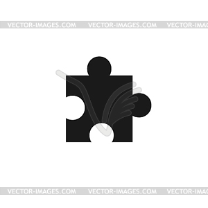 Puzzle Icon on Internet Button Original - vector image