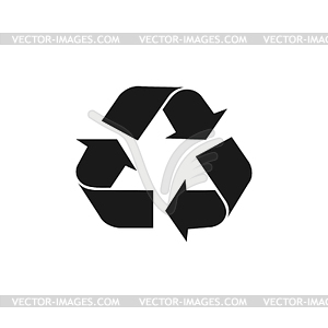 Recycle sign in white color - - vector image